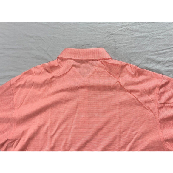 Peter Millar Double Mercerized Cotton Polo Shirt. Orange Nailhead, Size L. EUC!! - Picture 7 of 7